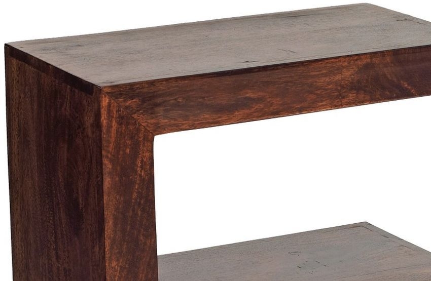 Product photograph of Dakota Dark Mango Wood S Shelving Unit from Choice Furniture Superstore.