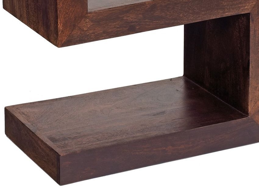 Product photograph of Dakota Dark Mango Wood S Shelving Unit from Choice Furniture Superstore.