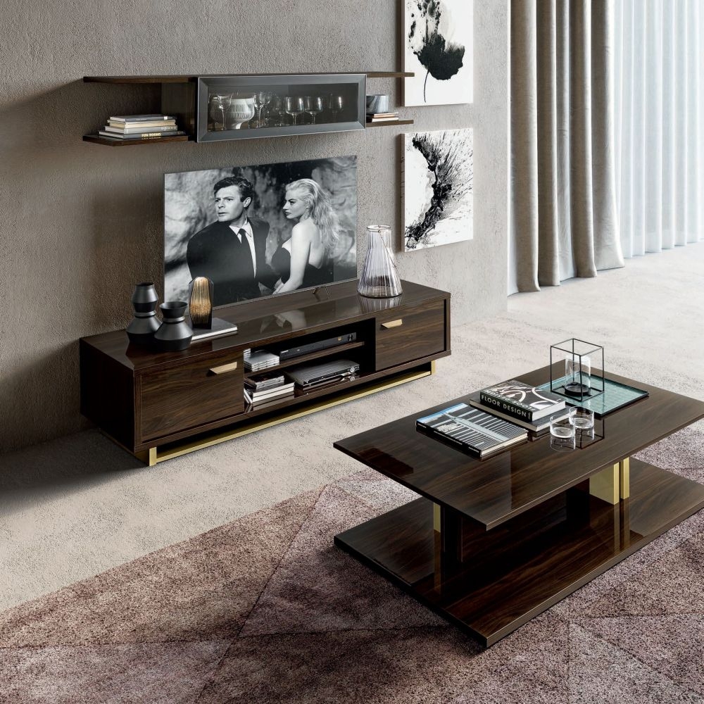Product photograph of Camel Volare Day Walnut Italian Coffee Table from Choice Furniture Superstore.