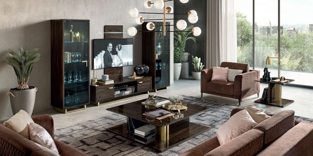 Product photograph of Modum Volare Walnut Italian Tv Unit from Choice Furniture Superstore.