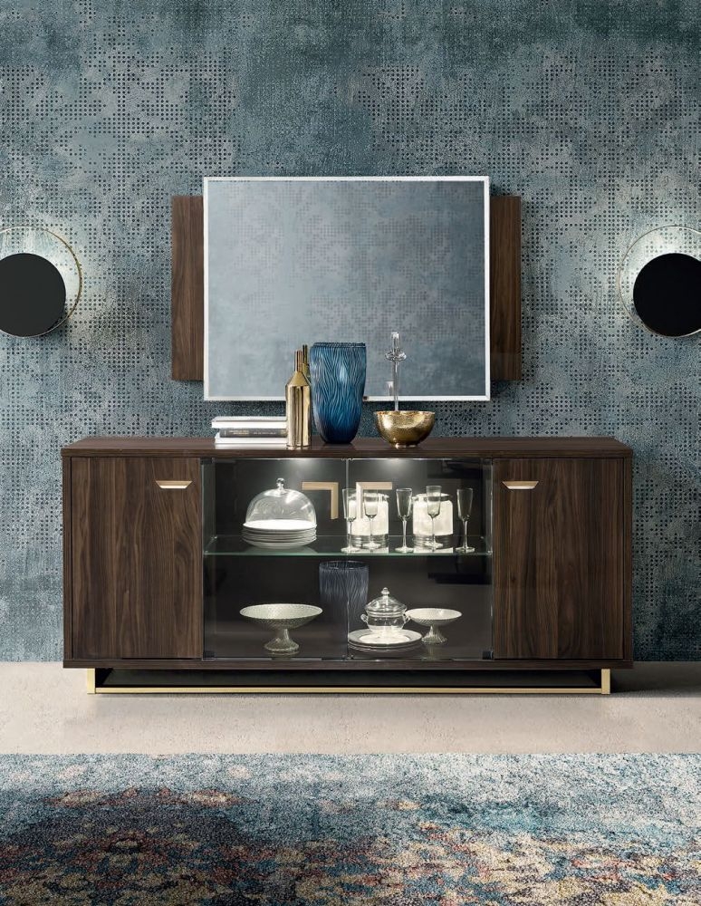 Product photograph of Camel Volare Day Walnut Italian Mirror - 132cm X 85cm from Choice Furniture Superstore.