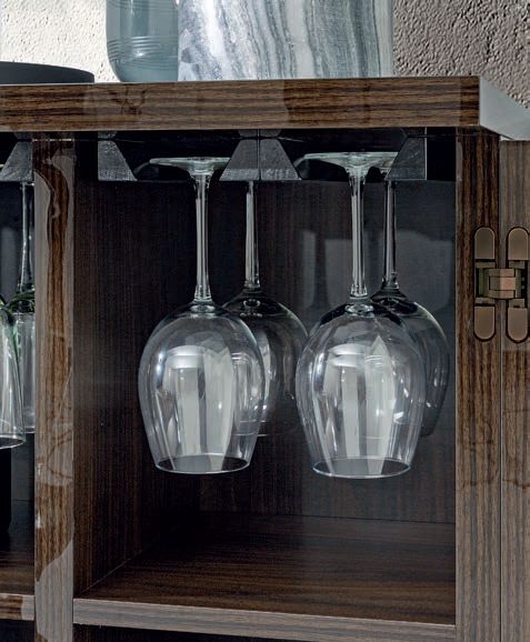 Product photograph of Modum Volare Walnut Italian 2 Door Drink Cabinet from Choice Furniture Superstore.