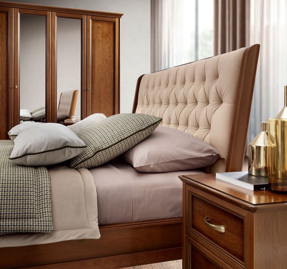 Product photograph of Camel Giotto Walnut Italian 5ft King Size Bed from Choice Furniture Superstore.