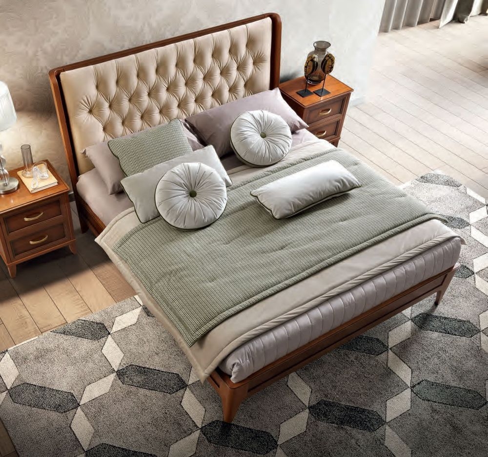 Product photograph of Camel Giotto Walnut Italian 5ft King Size Bed from Choice Furniture Superstore.