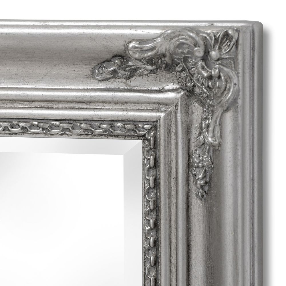 Product photograph of Hill Interiors Baroque Slimline Antique Silver Leaner Mirror - 19cm X 135cm from Choice Furniture Superstore.