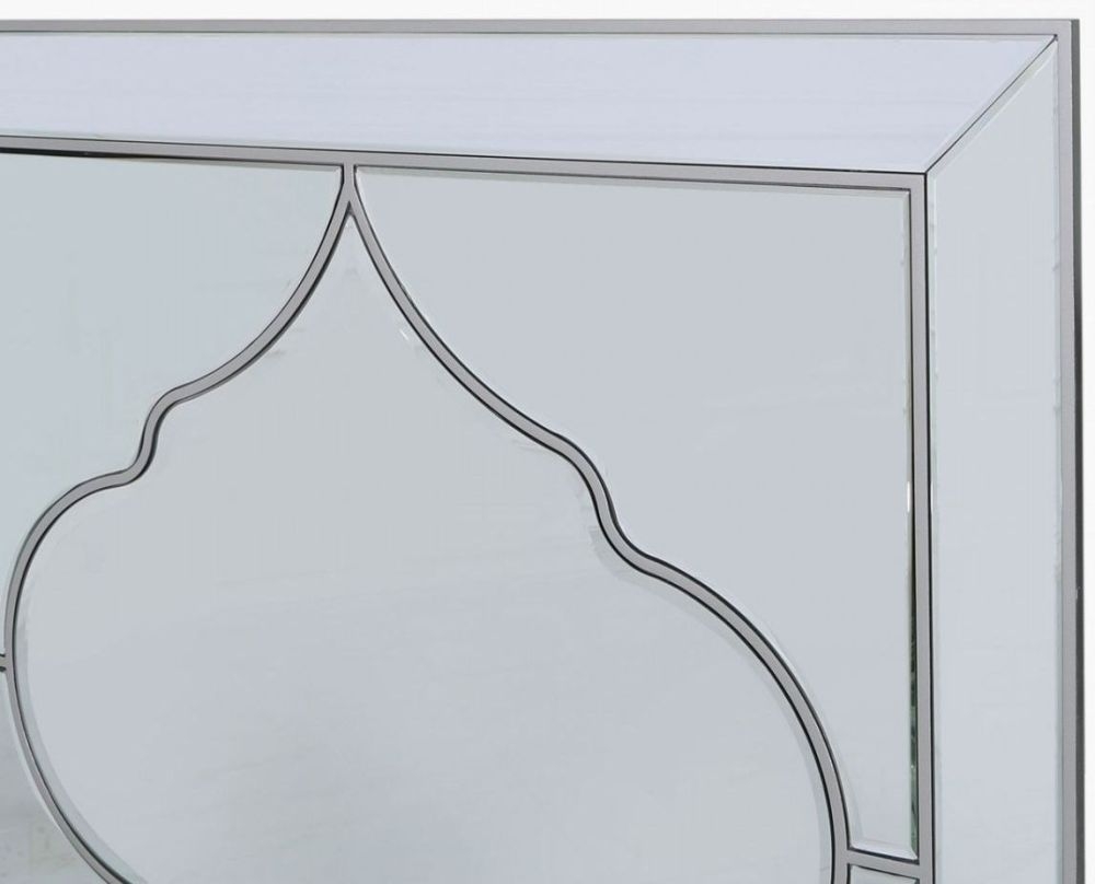 Product photograph of Marrakech Silver Square Wall Mirror - 100cm X 100cm from Choice Furniture Superstore.