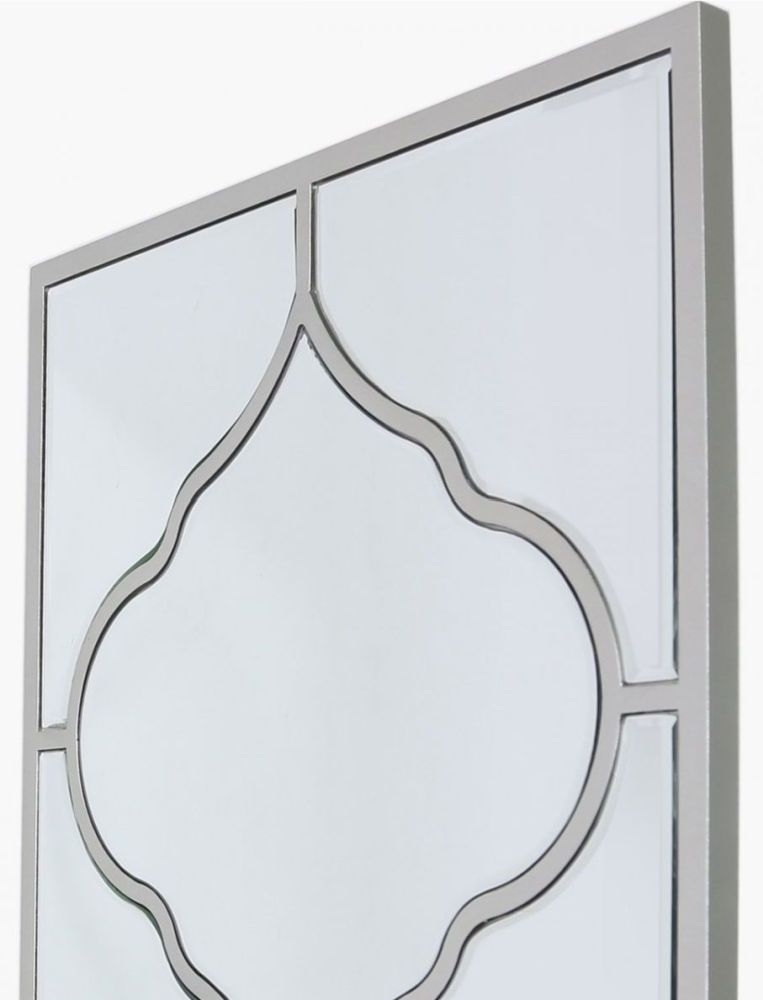 Product photograph of Marrakech Silver Rectangular Wall Mirror - 50cm X 150cm from Choice Furniture Superstore.