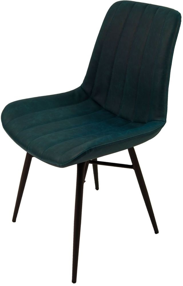 Product photograph of Croft Vintage Blue Dining Chair Sold In Pairs from Choice Furniture Superstore.