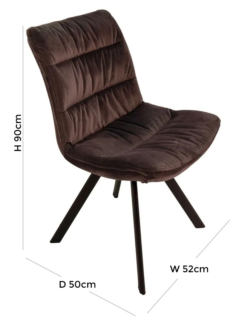 Product photograph of Paloma Velvet Charcoal Grey Dining Chair Sold In Pairs from Choice Furniture Superstore.