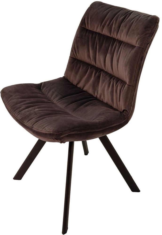 Product photograph of Paloma Velvet Charcoal Grey Dining Chair Sold In Pairs from Choice Furniture Superstore.