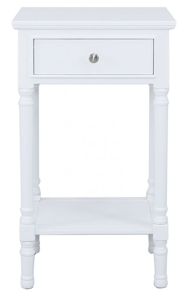 Product photograph of Delta White Telephone Table from Choice Furniture Superstore.