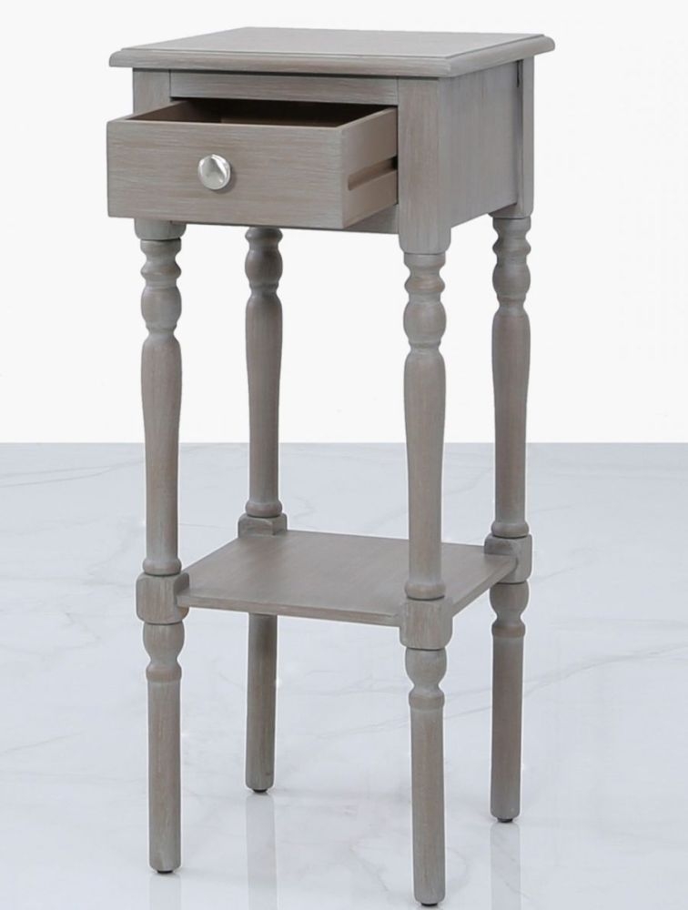 Product photograph of Delta Taupe Telephone Table from Choice Furniture Superstore.