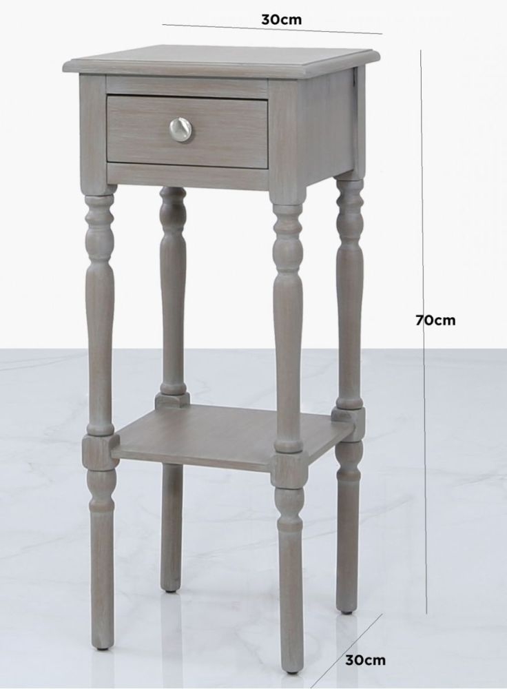 Product photograph of Delta Taupe Telephone Table from Choice Furniture Superstore.