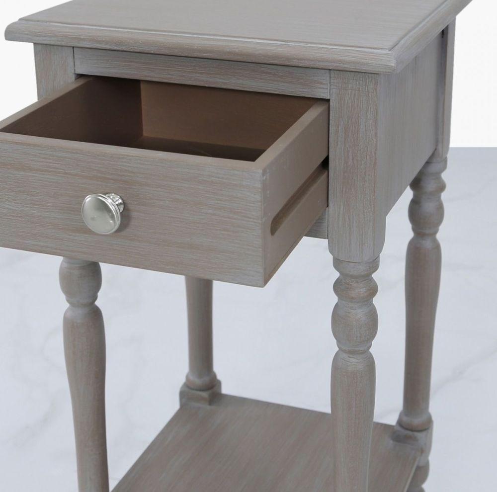 Product photograph of Delta Taupe Telephone Table from Choice Furniture Superstore.