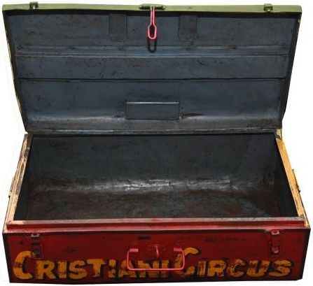 Product photograph of Kufri Hand Painted Circus Iron Trunk from Choice Furniture Superstore.