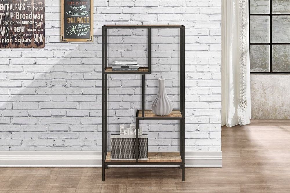 Product photograph of Urban Rustic Metal Medium Shelving Unit from Choice Furniture Superstore.