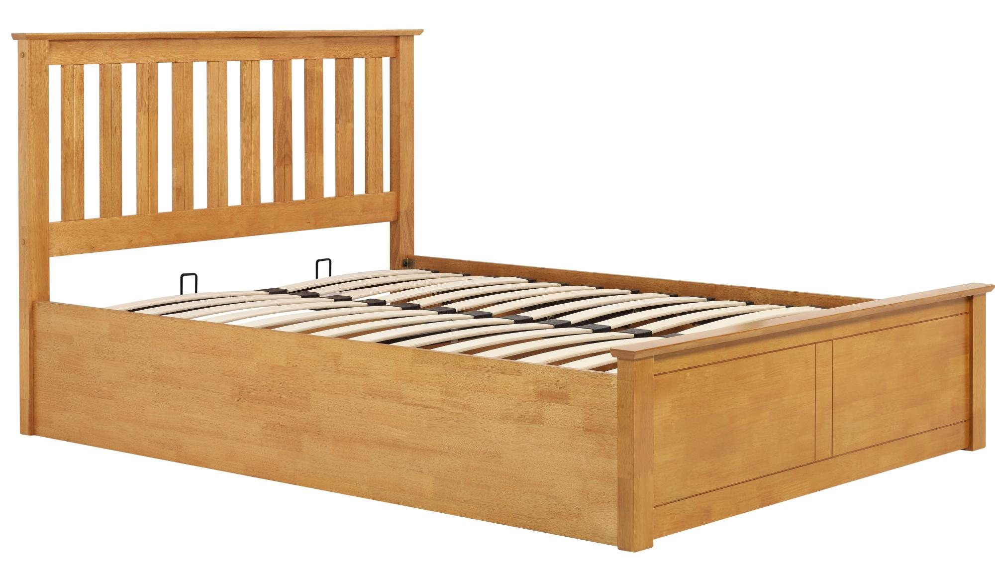 Product photograph of Phoenix Oak Effect Ottoman Storage Bed - Sizes Available from Choice Furniture Superstore.