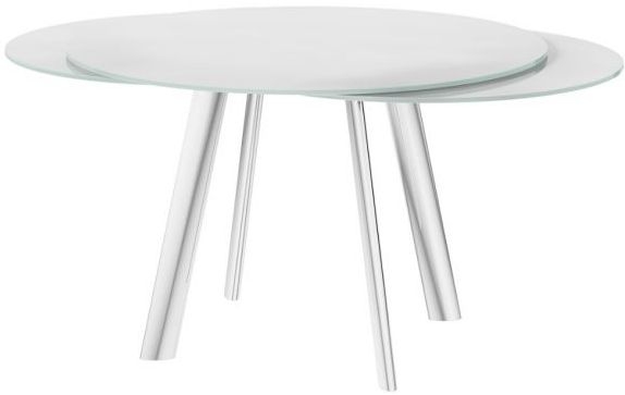 Product photograph of Matador Glass Twist Motion 2 Seater Extending Dining Table from Choice Furniture Superstore.