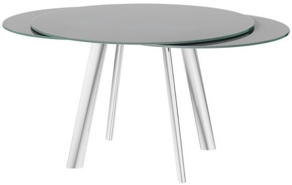 Product photograph of Omega Grey Twist Motion Extending Dining Table from Choice Furniture Superstore.