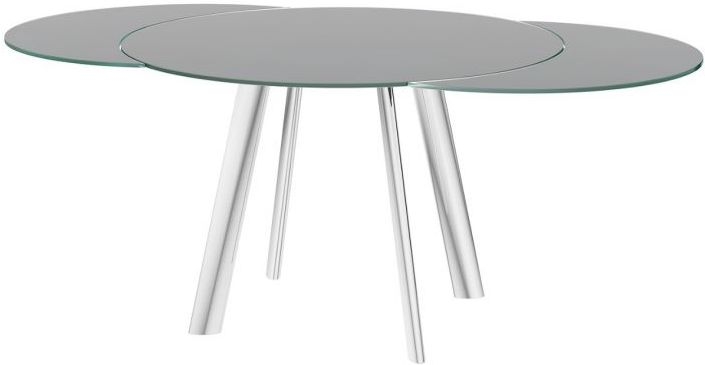 Product photograph of Omega Grey Twist Motion Extending Dining Table from Choice Furniture Superstore.