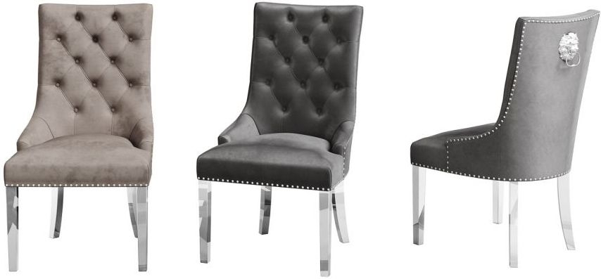 Product photograph of Nelson Velvet Dining Chair Sold In Pairs from Choice Furniture Superstore.