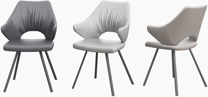 Product photograph of 2 X Zola Taupe Faux Leather Dining Chair With Grey Base from Choice Furniture Superstore.
