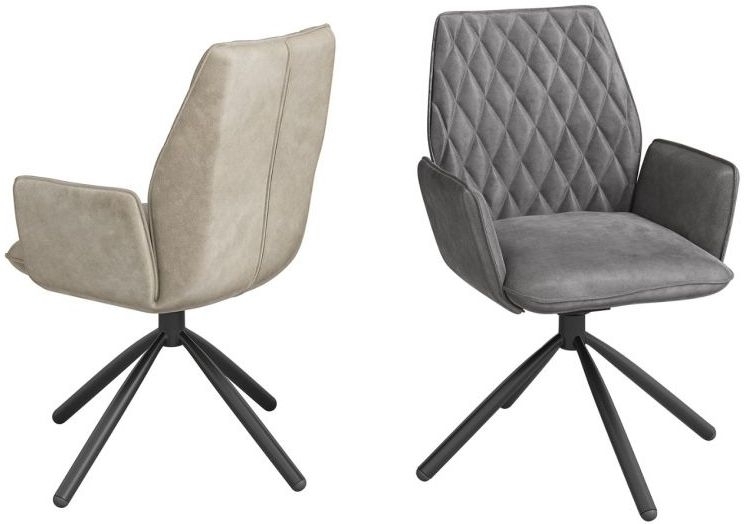 Product photograph of Vernon Velvet And Dark Grey Dining Chair Sold In Pairs from Choice Furniture Superstore.