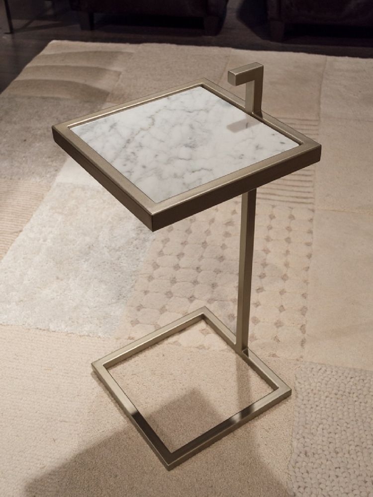 Product photograph of Stone International Billy Marble Square Accent Table With Metal Base from Choice Furniture Superstore.