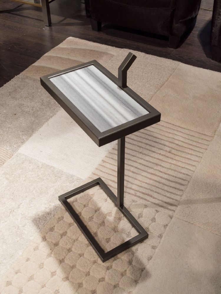 Product photograph of Stone International Billy Marble Rectangular Accent Table With Metal Base from Choice Furniture Superstore.
