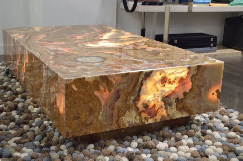 Product photograph of Stone International Box Marble Cocktail Table from Choice Furniture Superstore.