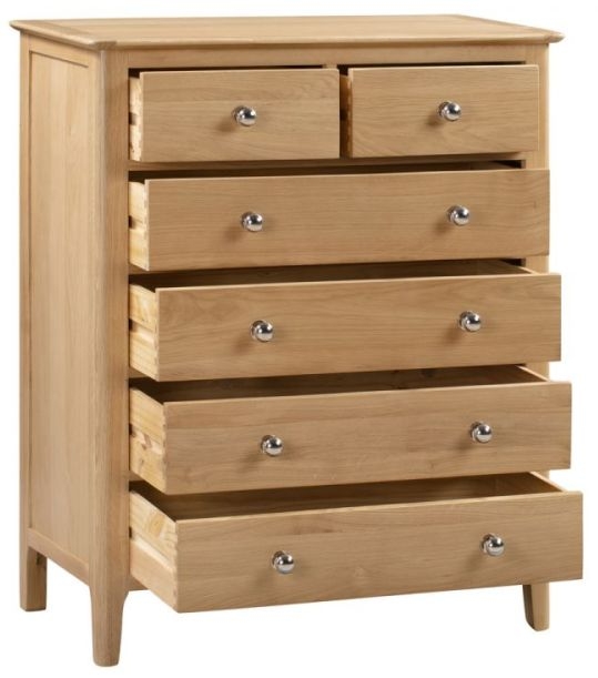 Product photograph of Cotswold Oak 4 2 Drawers Chest from Choice Furniture Superstore.