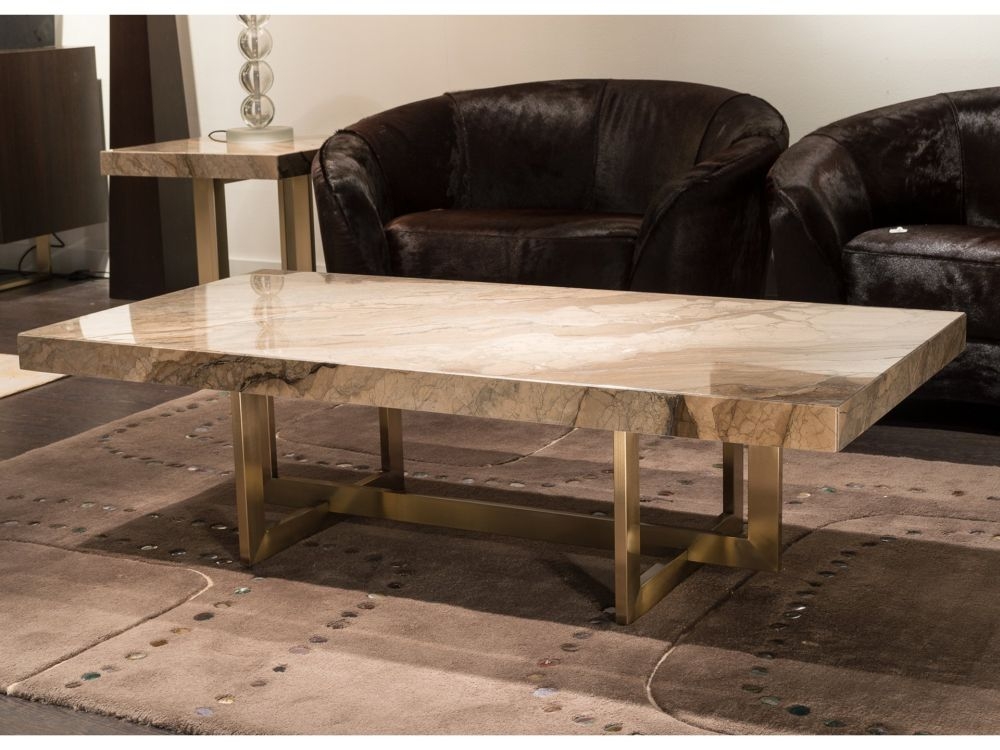 Product photograph of Stone International Horizon Marble And Satin Brass Occasional Tables from Choice Furniture Superstore.