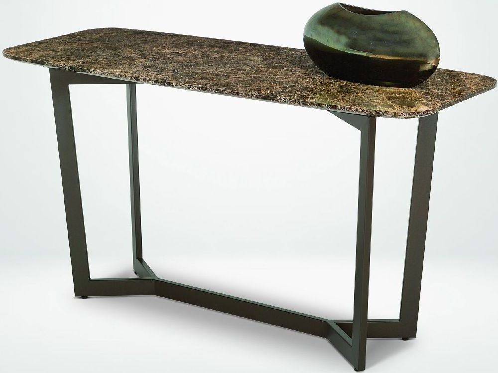 Product photograph of Oscar Marble Console Table With Metal Base - Variation Available from Choice Furniture Superstore.