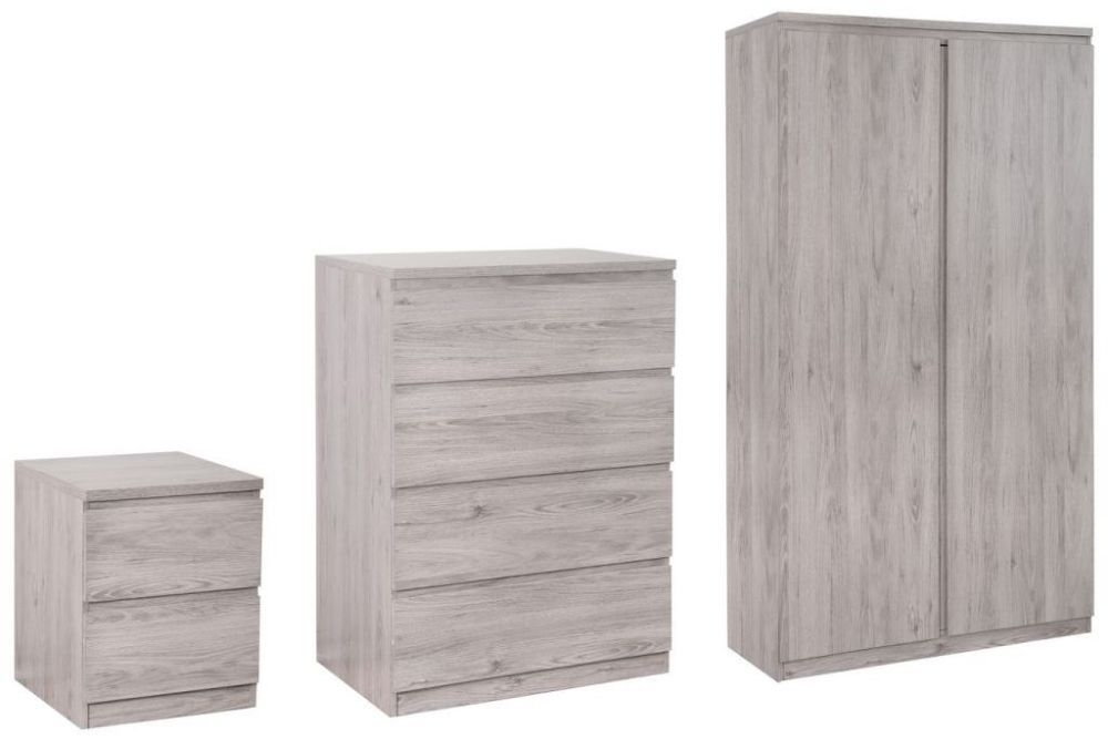 Product photograph of Jupiter Grey Oak 4 Drawer Chest from Choice Furniture Superstore.