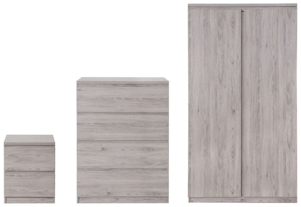 Product photograph of Jupiter Grey Oak 4 Drawer Chest from Choice Furniture Superstore.