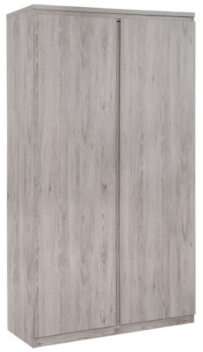 Product photograph of Jupiter 2 Door Wardrobe - Comes In Grey Oak And White Oak Options from Choice Furniture Superstore.