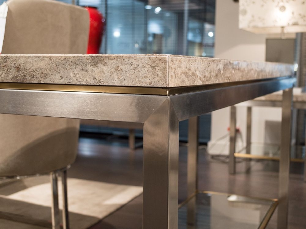 Product photograph of Stone International Stilo Marble And Metal Console Table from Choice Furniture Superstore.