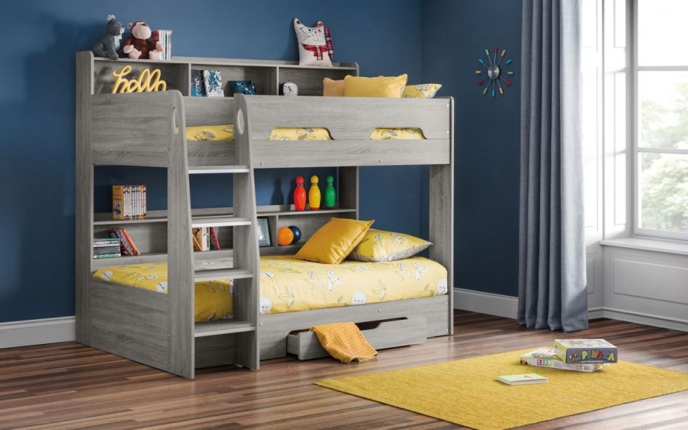 Product photograph of Orion Grey Oak Effect Kids Bunk Bed from Choice Furniture Superstore.