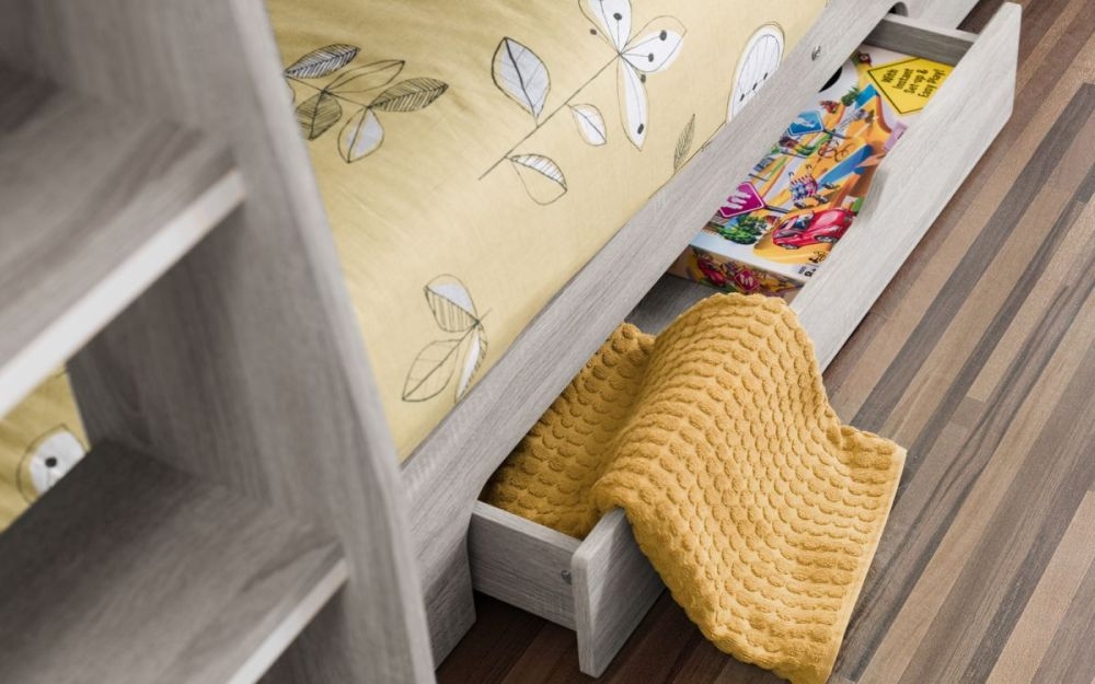 Product photograph of Orion Grey Oak Effect Kids Bunk Bed from Choice Furniture Superstore.