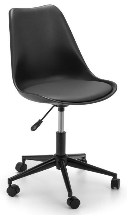 Product photograph of Erika Black Faux Leather Office Chair from Choice Furniture Superstore.