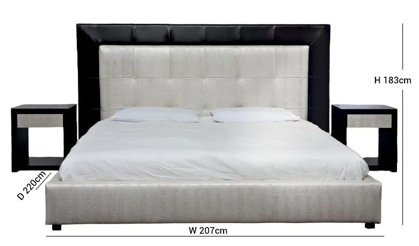 Product photograph of Stone International Excelsior Leather Bed from Choice Furniture Superstore.