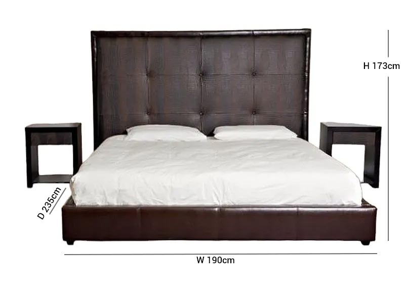 Product photograph of Stone International America Leather Bed from Choice Furniture Superstore.