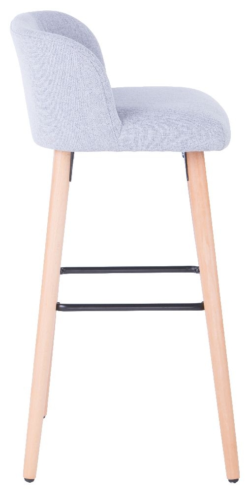 Product photograph of Alphason Claremont Grey Fabric Barstool Sold In Pairs from Choice Furniture Superstore.