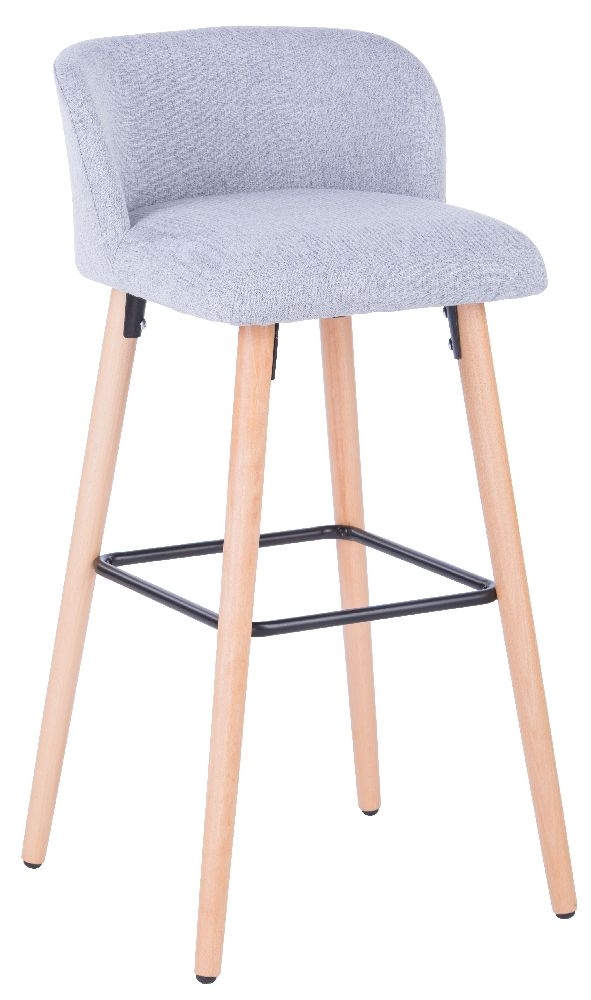 Product photograph of Alphason Claremont Grey Fabric Barstool Sold In Pairs from Choice Furniture Superstore.