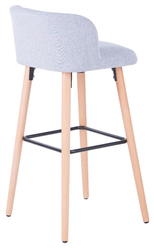 Product photograph of Alphason Claremont Grey Fabric Barstool Sold In Pairs from Choice Furniture Superstore.