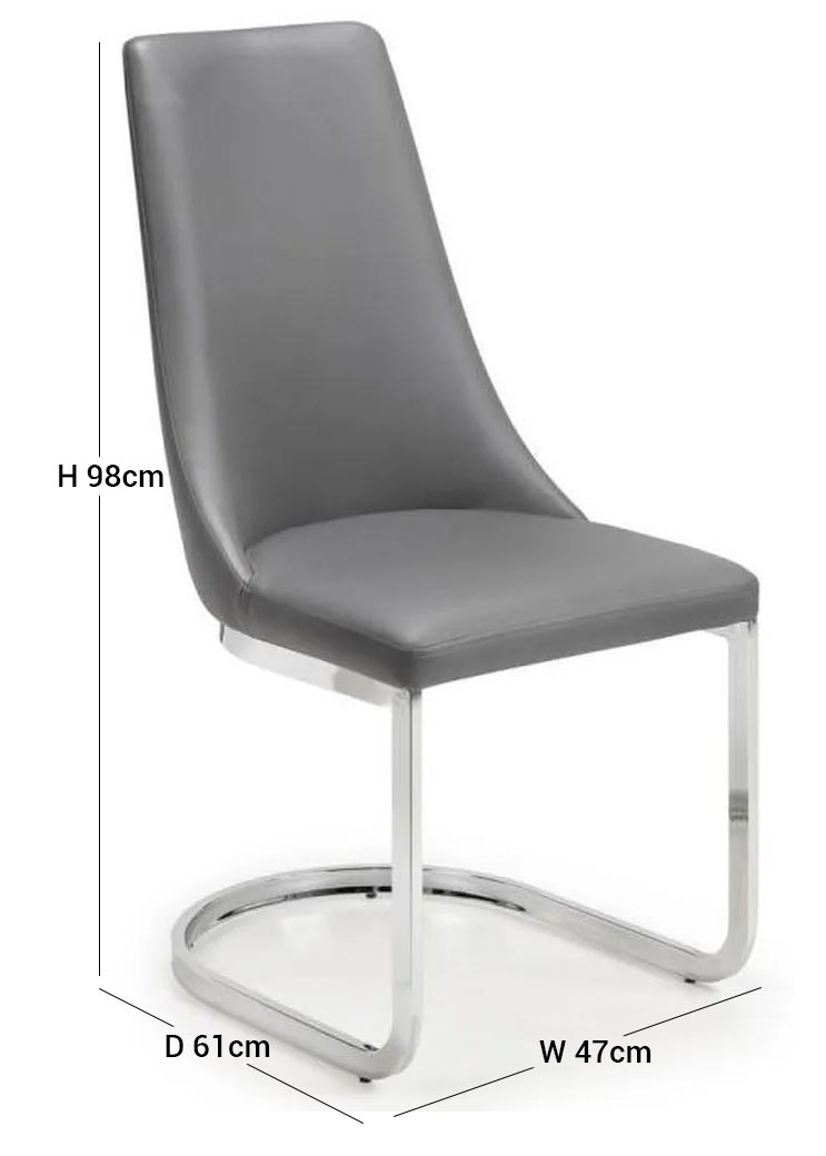 Product photograph of Como Grey Dining Chair Sold In Pairs from Choice Furniture Superstore.