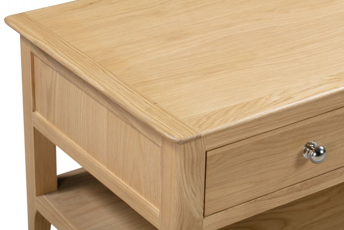 Product photograph of Cotswold Oak 2 Drawer Coffee Table from Choice Furniture Superstore.