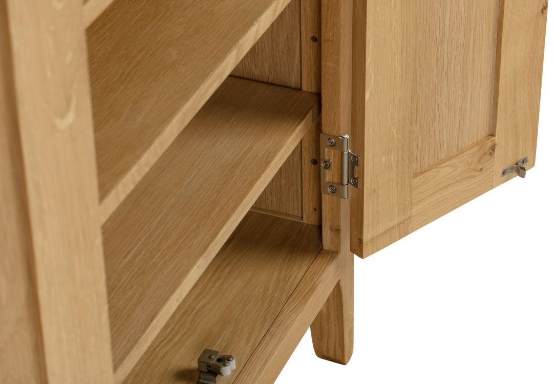 Product photograph of Cotswold Oak Shoe Cupboard from Choice Furniture Superstore.