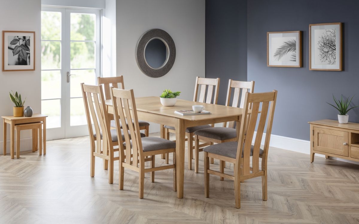 Product photograph of Cotswold Oak Extending Dining Table Set - Comes In 4 6 Chair Options from Choice Furniture Superstore.