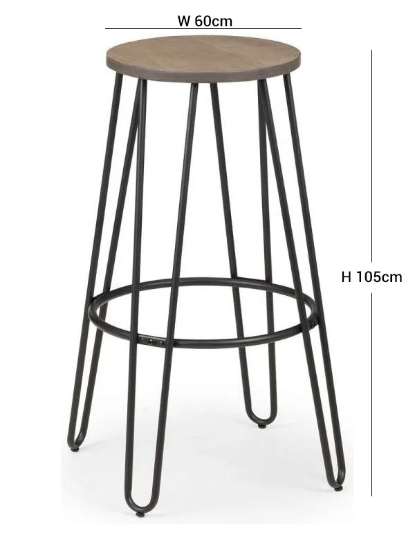 Product photograph of Dalston Mocha Elm Round Bar Table from Choice Furniture Superstore.